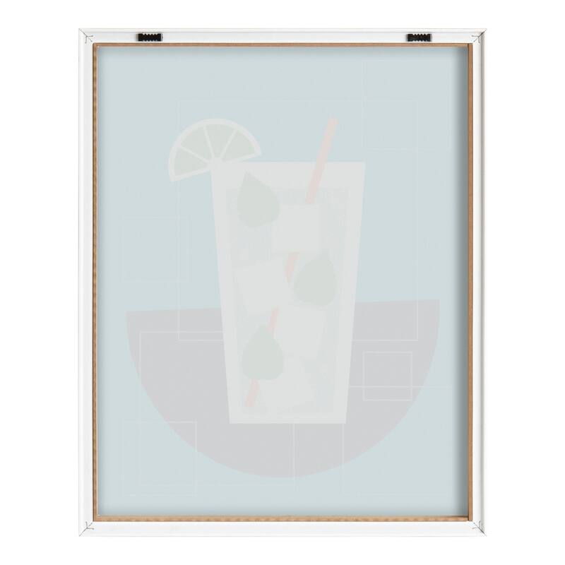 Kate and Laurel Blake Mojito Framed Printed Glass by Amber Leaders Designs