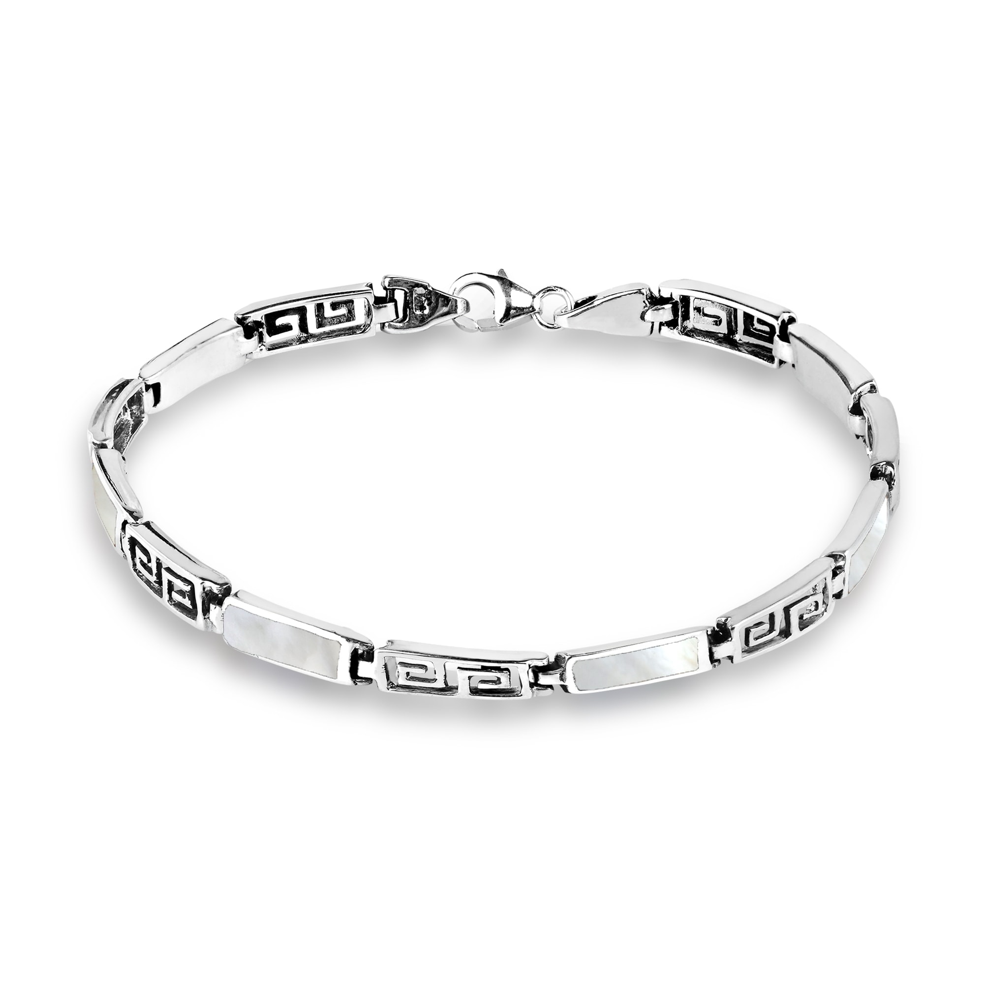 Greek style silver 925 bracelet with turquoise handmade jewellry