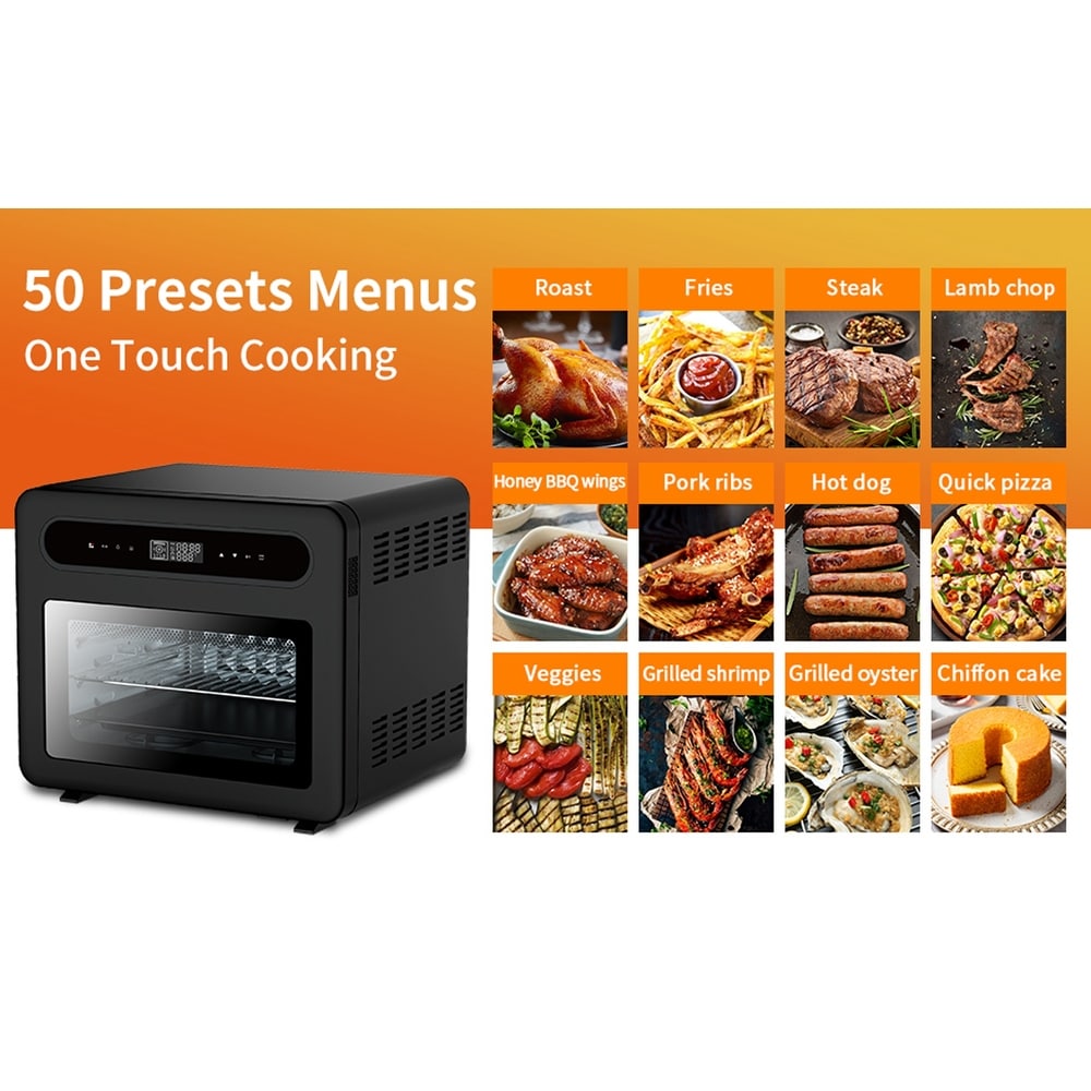 Moss & Stone RNAB09L72YVZT air fryer oven, 6-in-1 toaster oven 23 quart,  airfryer toaster oven for roast, bake, broil, stainless steel accessories  inclu