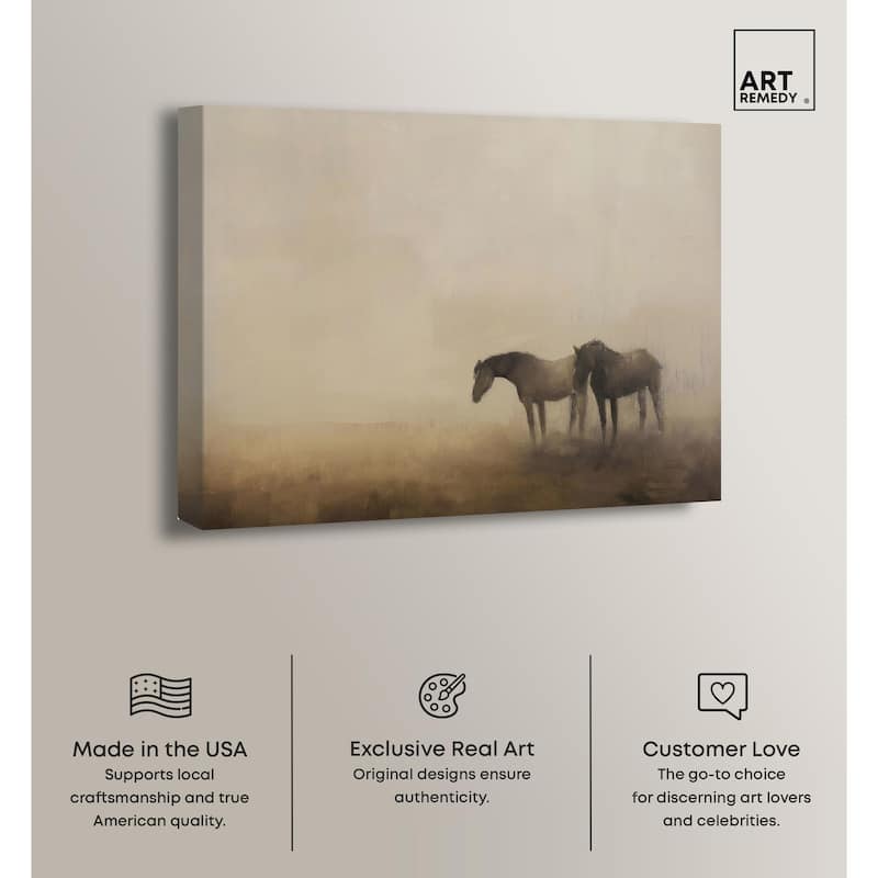 Equine Duo Canvas by Art Remedy, Gallery Wrapped