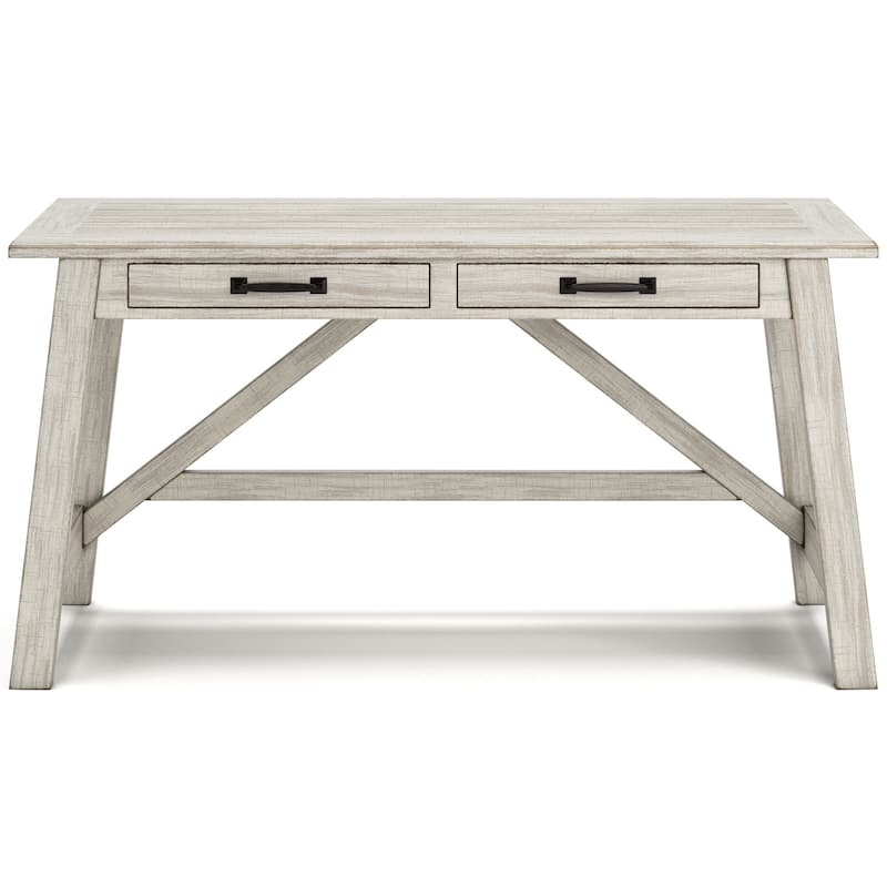 Signature Design by Ashley Carynhurst White Home Office Desk and Storage