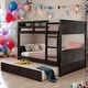 preview thumbnail 27 of 48, Multi-functional Full Over Full Bunk Bed With Twin Size Trundle For Bedroom,Dorm,Adults,Kids Espresso