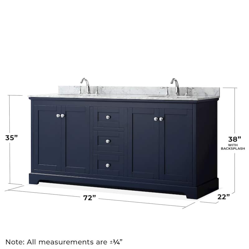 Wyndham Collection Avery 72" Free Standing Double Basin Vanity Set