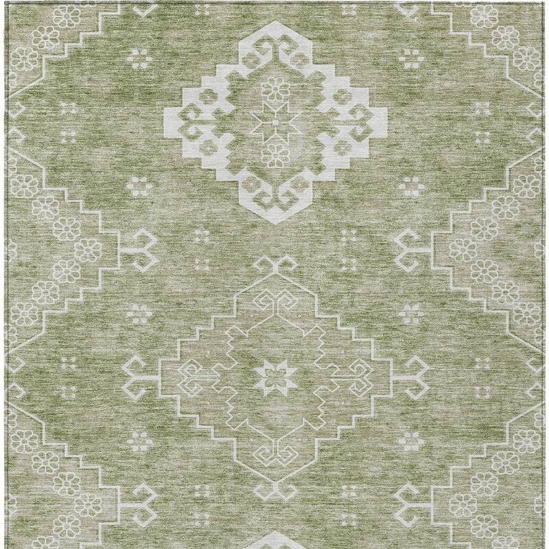 HomeRoots Medallion Traditional Rectangle Outdoor Rug