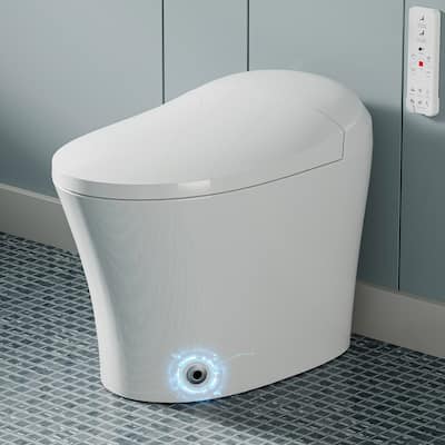 HOROW Tankless Elongated Smart Bidet Toilet with Heated Seat, Warm Water Washing and Remote Control