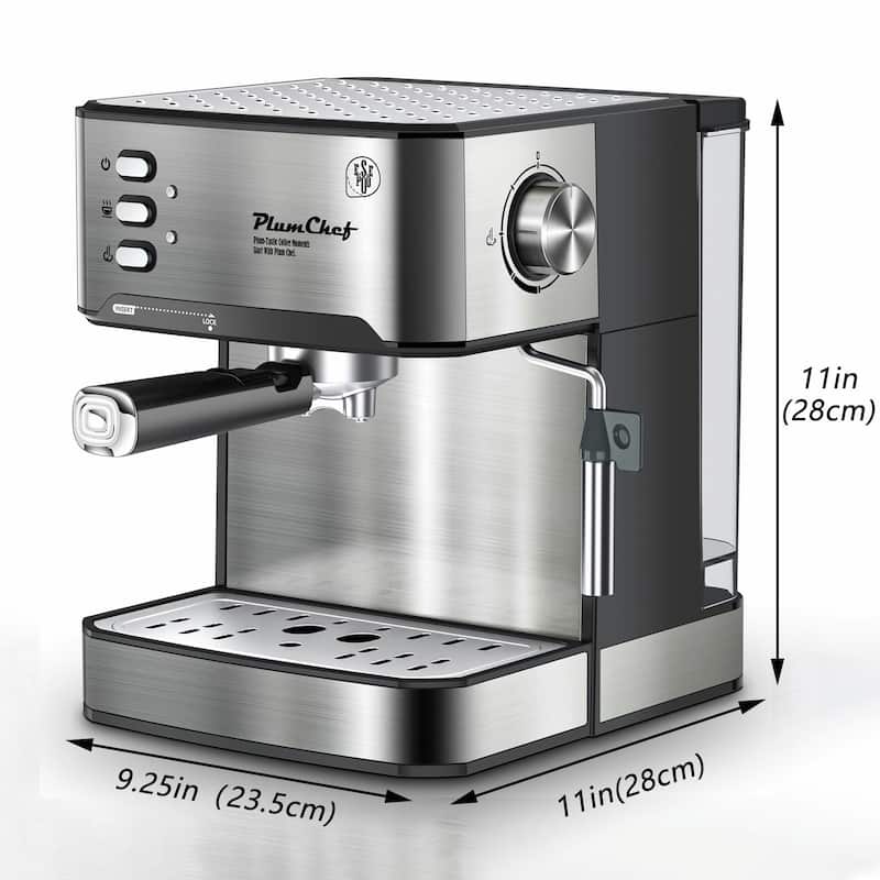 20 Bar Professional Espresso Machine with Milk Frother, Single & Double Shot, ESE Pod Compatible