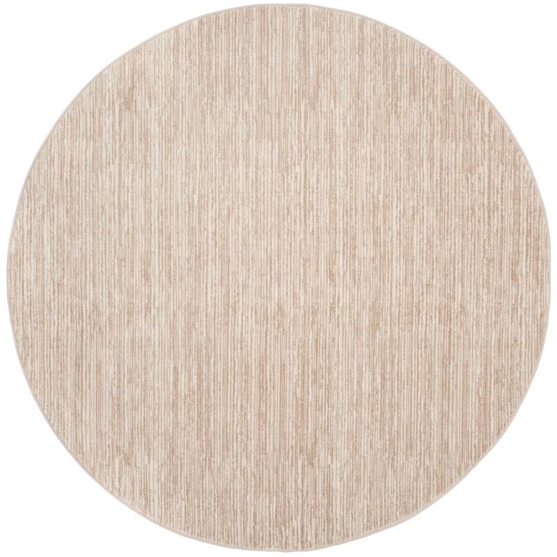 SAFAVIEH Vision Tanasa Modern Ombre Tonal Rug - 5' Round - Cream