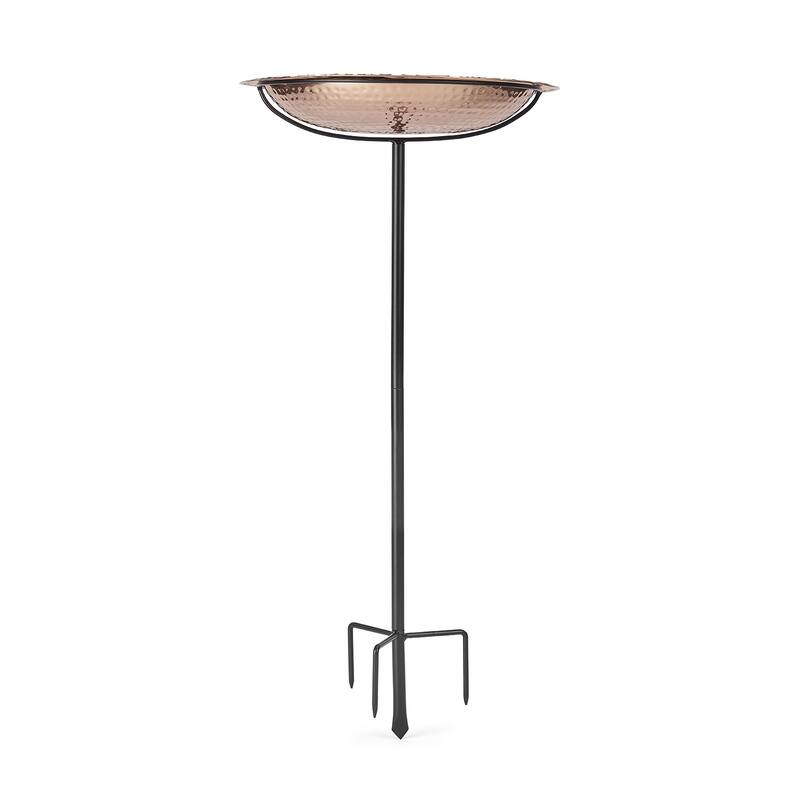 Pure Copper 18" Bird Bath on Garden Pole By Good Directions