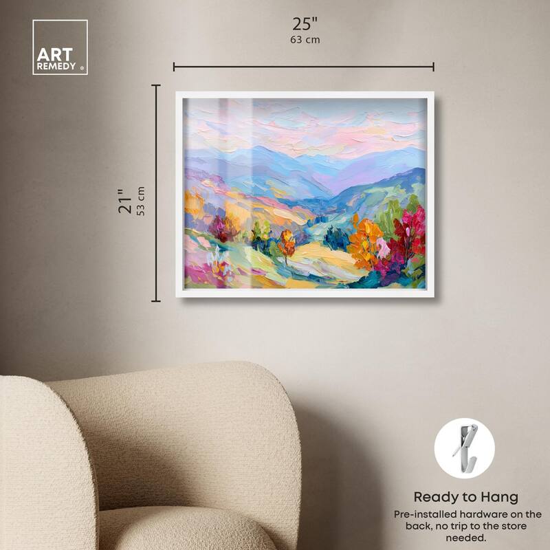 Colorful Valley I Shadowbox by Art Remedy