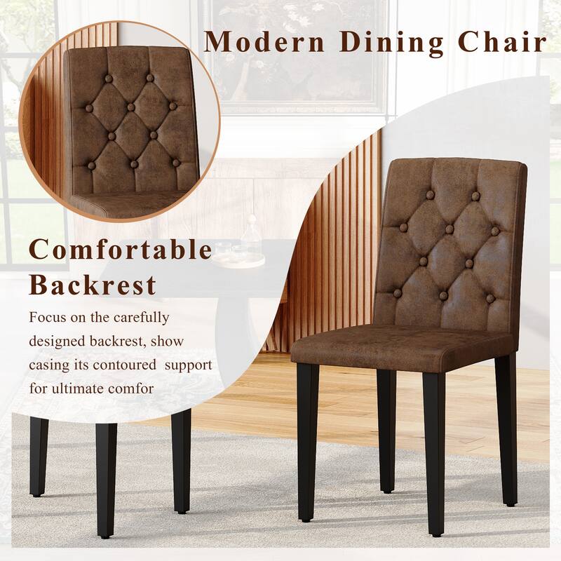 5-Piece Rectangular Dining Table Set, 63-inch Wooden Dining Table with 4 Upholstered Chairs, Stylish Dining Room Table Set for 4