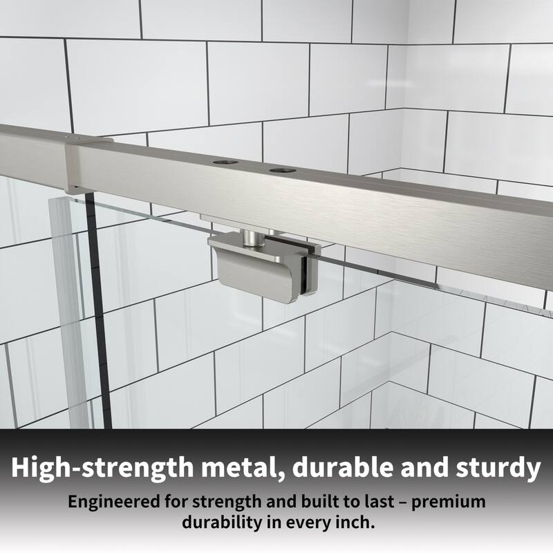 Modland 42''/48''/54''/60''W x 71''H Frameless Pivot Swing Shower Door Enclosure with 1/4" SGCC Tempered Glass Door