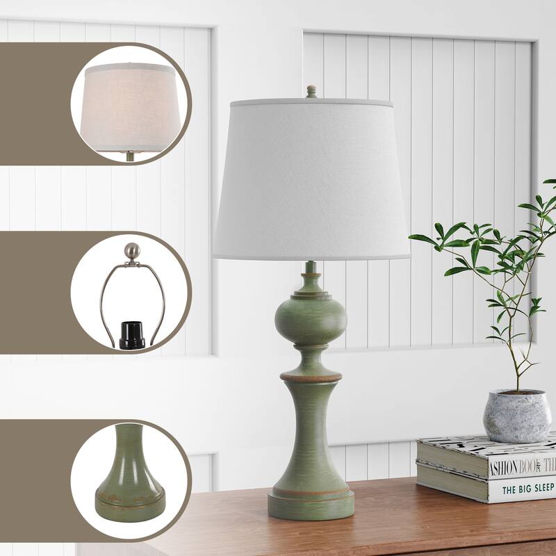 Retro Green Nightstand Lamp Table Lamps Set of 2