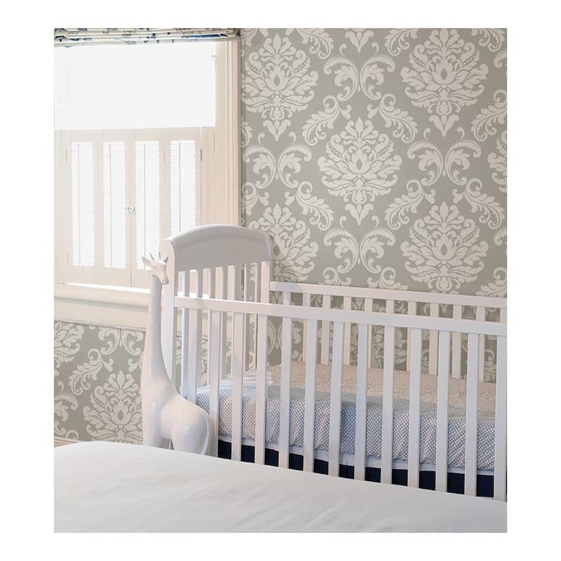 NuWallpaper Ariel Grey Peel & Stick Wallpaper - 216in x 20.5in x 0.025in