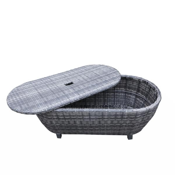 Modern Outdoor Oval Coffee Table