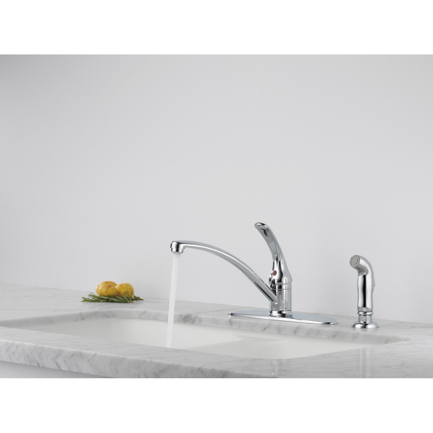 Delta B4410LF Foundations Kitchen Faucet with Side Spray