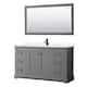 Option Dark Gray, Black Trim, Carrara Cultured Marble Top