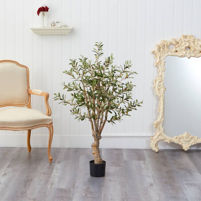 3.5' Olive Artificial Tree - 6"