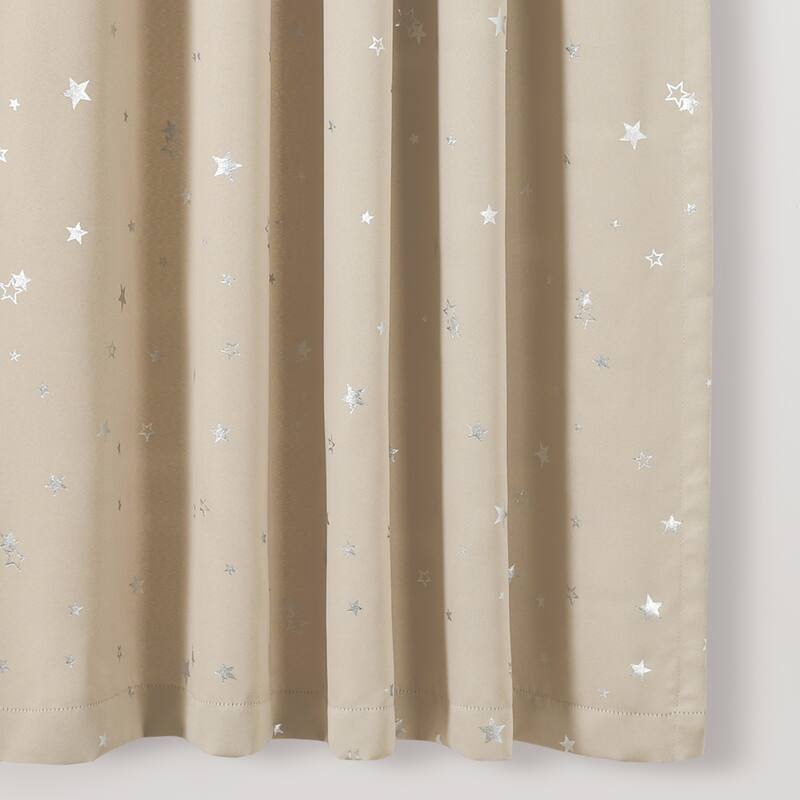 Lush Decor Star Room Darkening Window Curtain Panel Pair