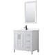 Option White / White Quartz Top / Matte Black Hardware