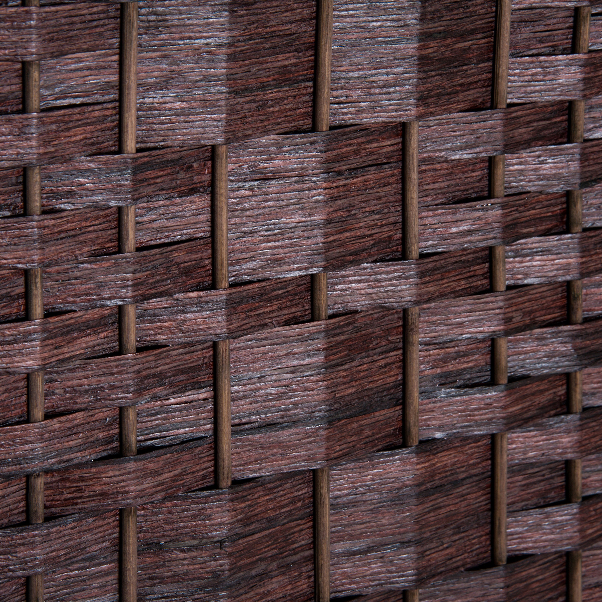 HomCom 6' Tall Wicker Weave Three Panel Room Divider Privacy Screen - Chestnut Brown