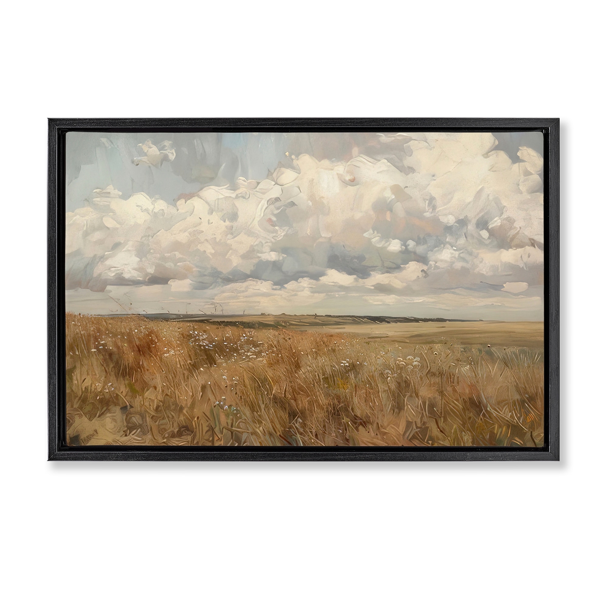 Stupell Wide Open Farm Field Framed Floater Canvas Wall Art Design By LSR Creative Studio