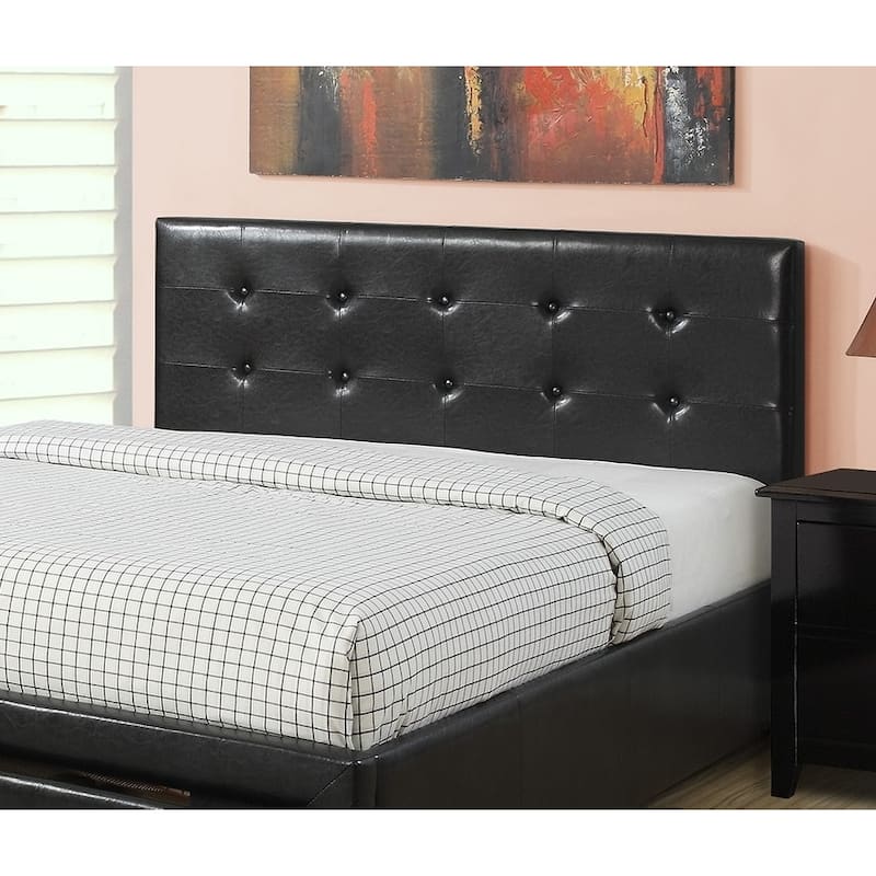 Full Size Upholstered Bed with Tufted Headboard and Under Bed Storage