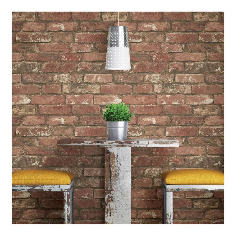 NuWallpaper West End Brick Peel & Stick Wallpaper - 216in x 20.5in x 0.025in