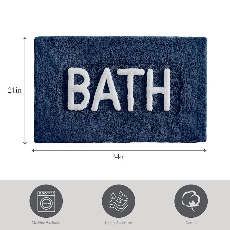 Jean Pierre Novelty Cotton "BATH" 21 x 34 in. Rug