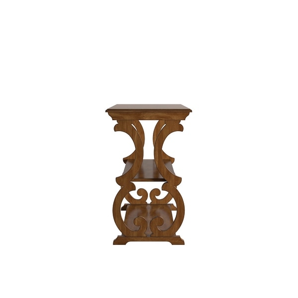 Lorraine Wood Scroll TV Stand Sofa Table by iNSPIRE Q Classic On Sale Bed Bath Beyond 14139014