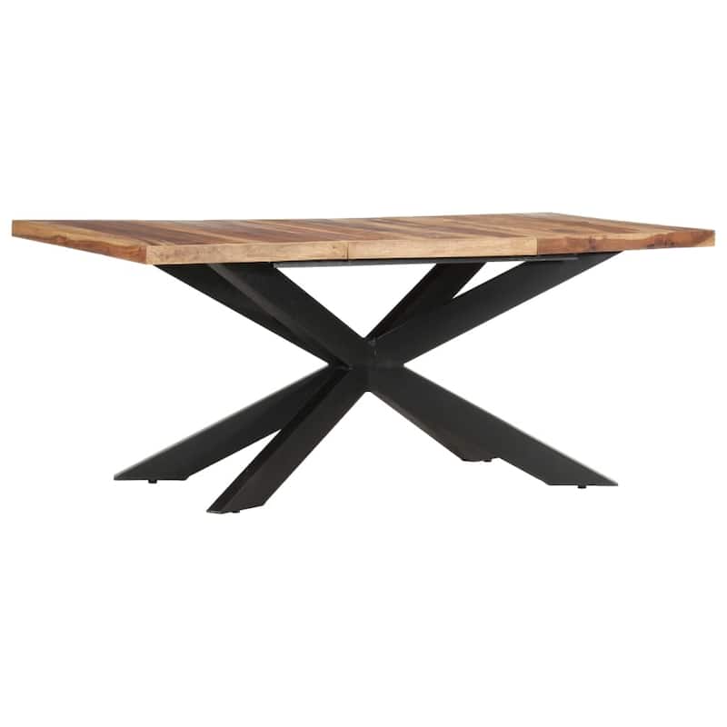 vidaXL Dining Table 70.9"x35.4"x29.9" Solid Sheesham Wood
