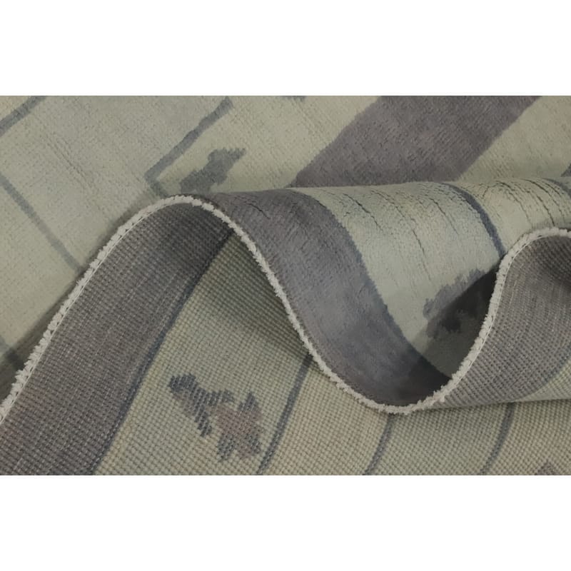 Geometric Gabbeh Vegetable Dye Area Rug Handmade Wool Carpet - 8' 4'' X 5' 11''