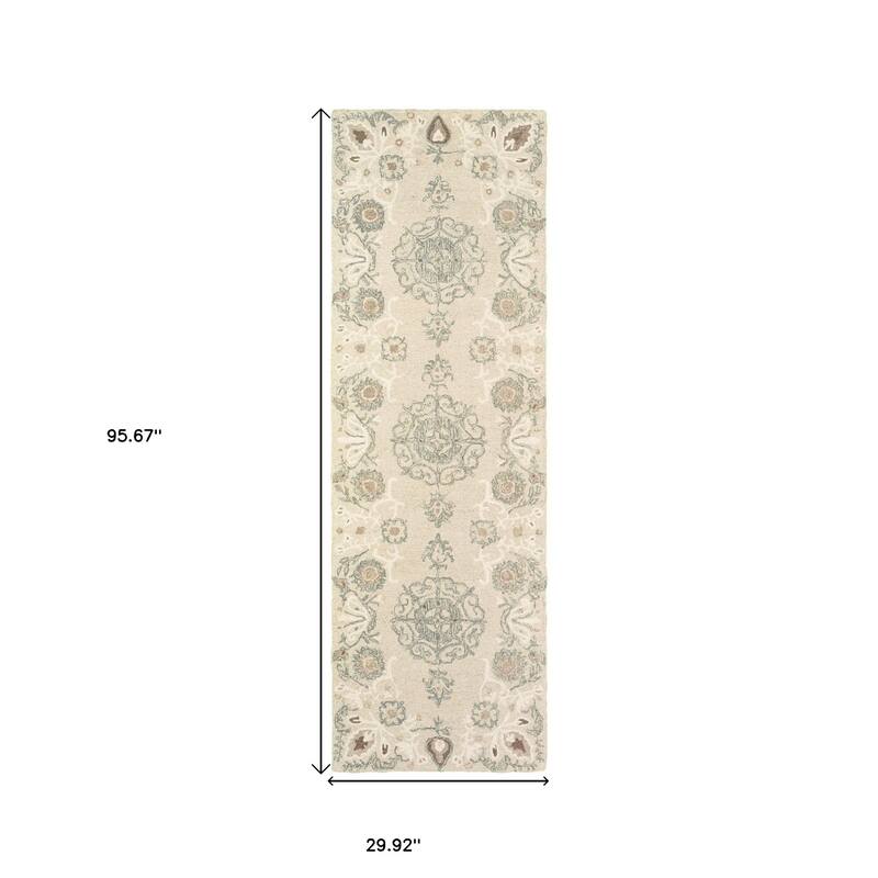 HomeRootsFloral Scandinavian Rectangle Area Rug