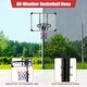 preview thumbnail 6 of 8, Basketball Hoop Height Adjustable Basketball System with Wheels and Fillable Base - 30" x 23" x 90"