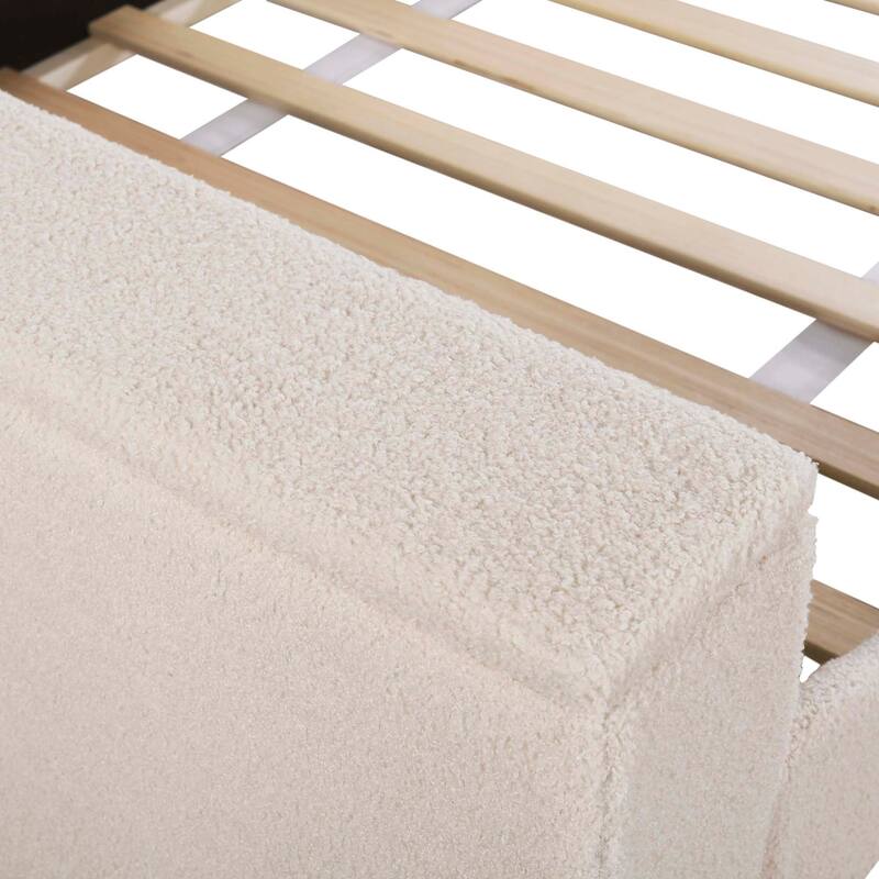 Daybed with Storage Armrests, Trundle & Latest Integrated Bluetooth Audio System