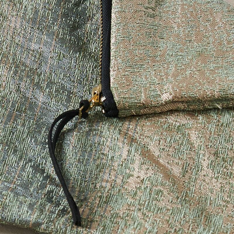 2-Piece Jacquard Chenille Zippered Lumbar Pillow Cover Set