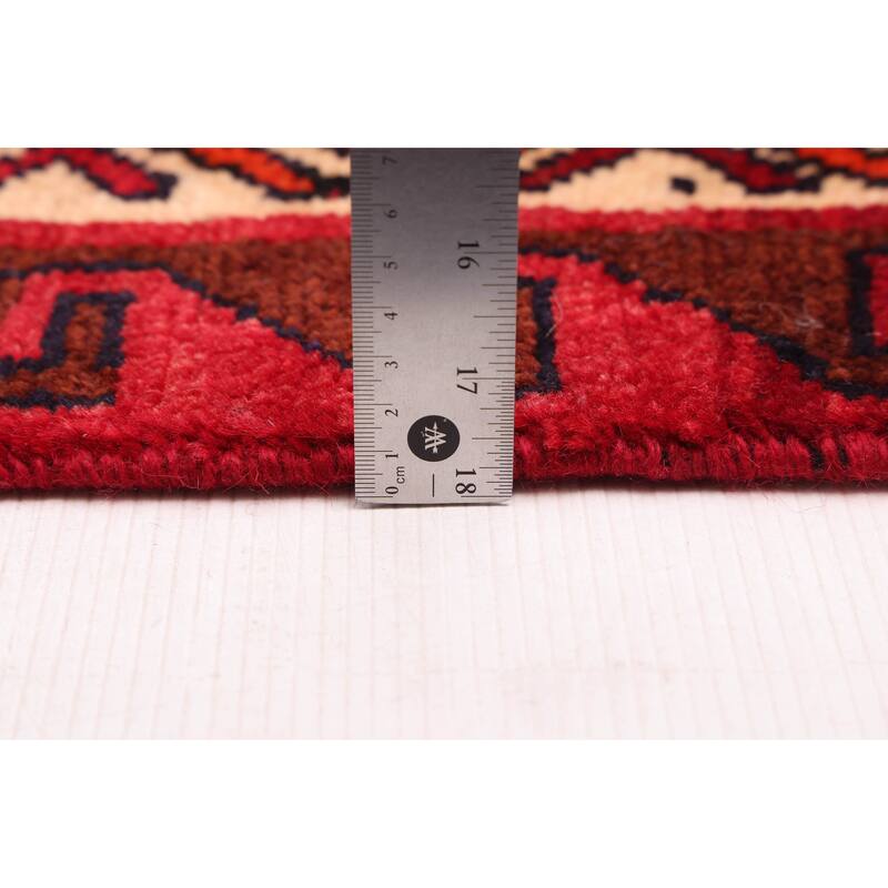 ECARPETGALLERY Hand-knotted Melis Vintage Red Wool Rug - 4'6 x 6'6