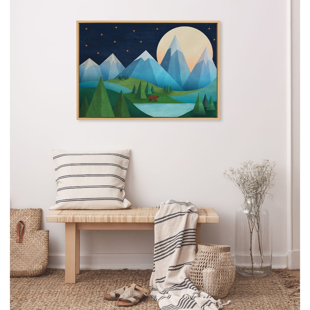 Kate and Laurel Sylvie Mountains Bear Lake Canvas by Carey Copeland