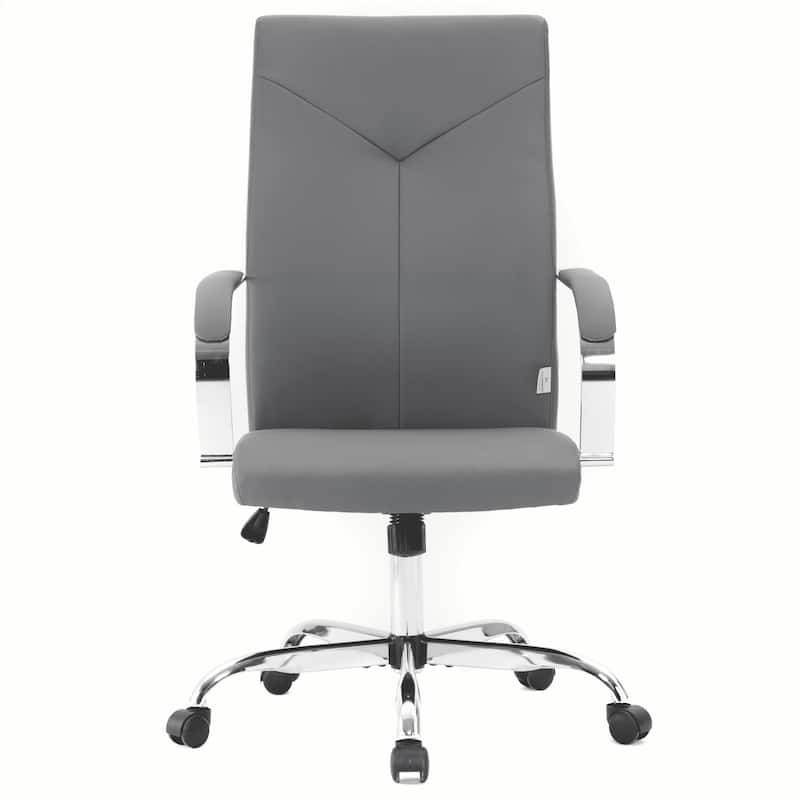 Sonora Ergonomic High Back Leather Office Chair with Lumbar Support, Adjustable Height, Tilt Lock, Chrome Frame & Swivel Casters