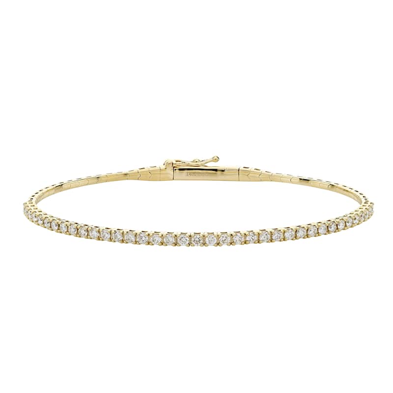 Kabella 14kt Gold Diamond Flexible Bangle