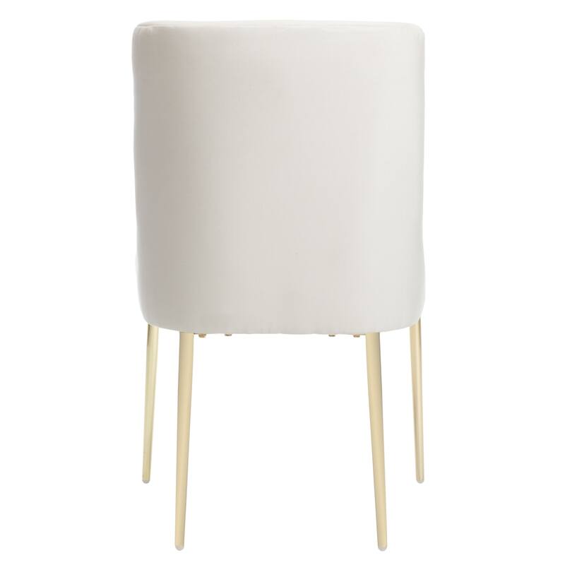 SAFAVIEH Couture Melonie Velvet Accent Chair - Mustard / Brass - 28"x23"x35.3" - 28" W x 23" D x 35" H - 28Wx23Dx35H