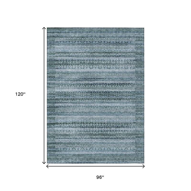 HomeRoots Striped Transitional Rectangle Outdoor Rug
