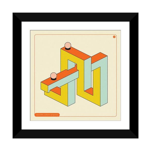 slide 2 of 20, iCanvas "Impossible Geometrics XXXII" by Jazzberry Blue Black - 24x24x1