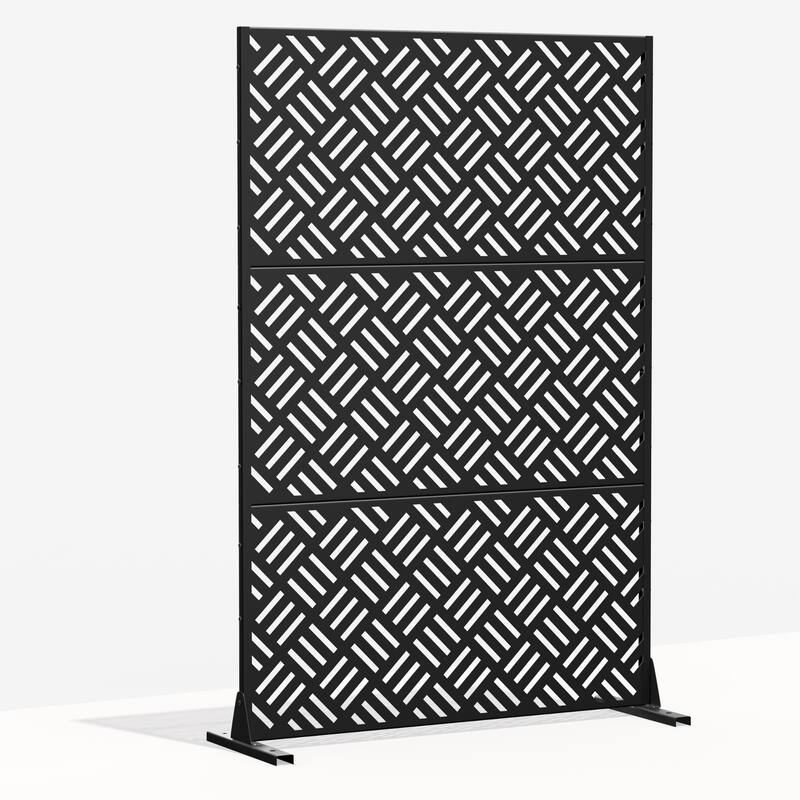 Outdoor Privacy Screen Metal Privacy Screen Panel Free Standing - 72*47