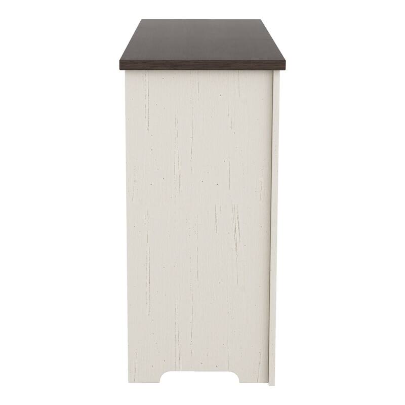 Farmhouse Sliding Barn Doors Sideboard Storage Cabinet with 3 Drawers, Dining Room Buffet Cabinet Dresser Bar Chest