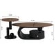 preview thumbnail 6 of 4, Modern MDF Oval and Round Table Set of 2 with Storage for Living Room, Large 47.24'', Small 19.69''