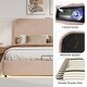 preview thumbnail 8 of 35, Upholstered Queen Hydraulic Storage Bed with RGB LED Light - Elegant Green Velvet Design