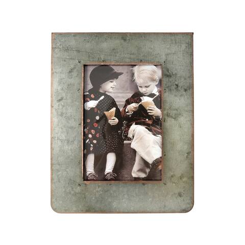 Galvanized 2-Sided Standing Picture Frame, 3 x 5 Photo