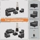preview thumbnail 95 of 99, Outdoor Patio Furniture Set, All Weather PE Wicker Sectional Conversion Sofa set with Firepit(Optional)