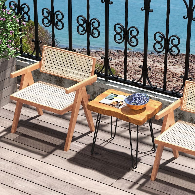 Reclaimed Recycled Teak Wood End Table