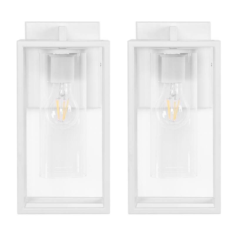 Outdoor Wall Sconce with Clear Glass Shade